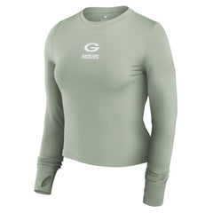 NFL Green Bay Packers Women's Studio Fitted Long Sleeve Gym Top