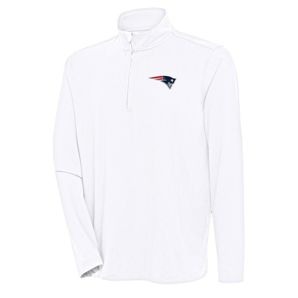 NFL New England Patriots Antigua Hunk Quarter-Zip Pullover Top
