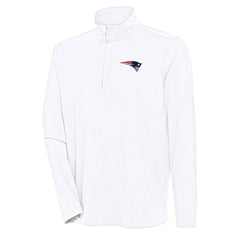 NFL New England Patriots Antigua Hunk Quarter-Zip Pullover Top