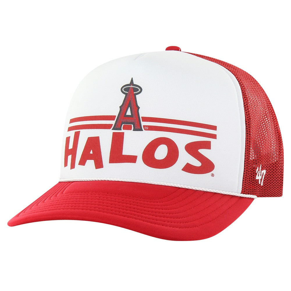 Los Angeles Angels Retro Region Foam Trucker Adjustable Hat - Red | 47 brand