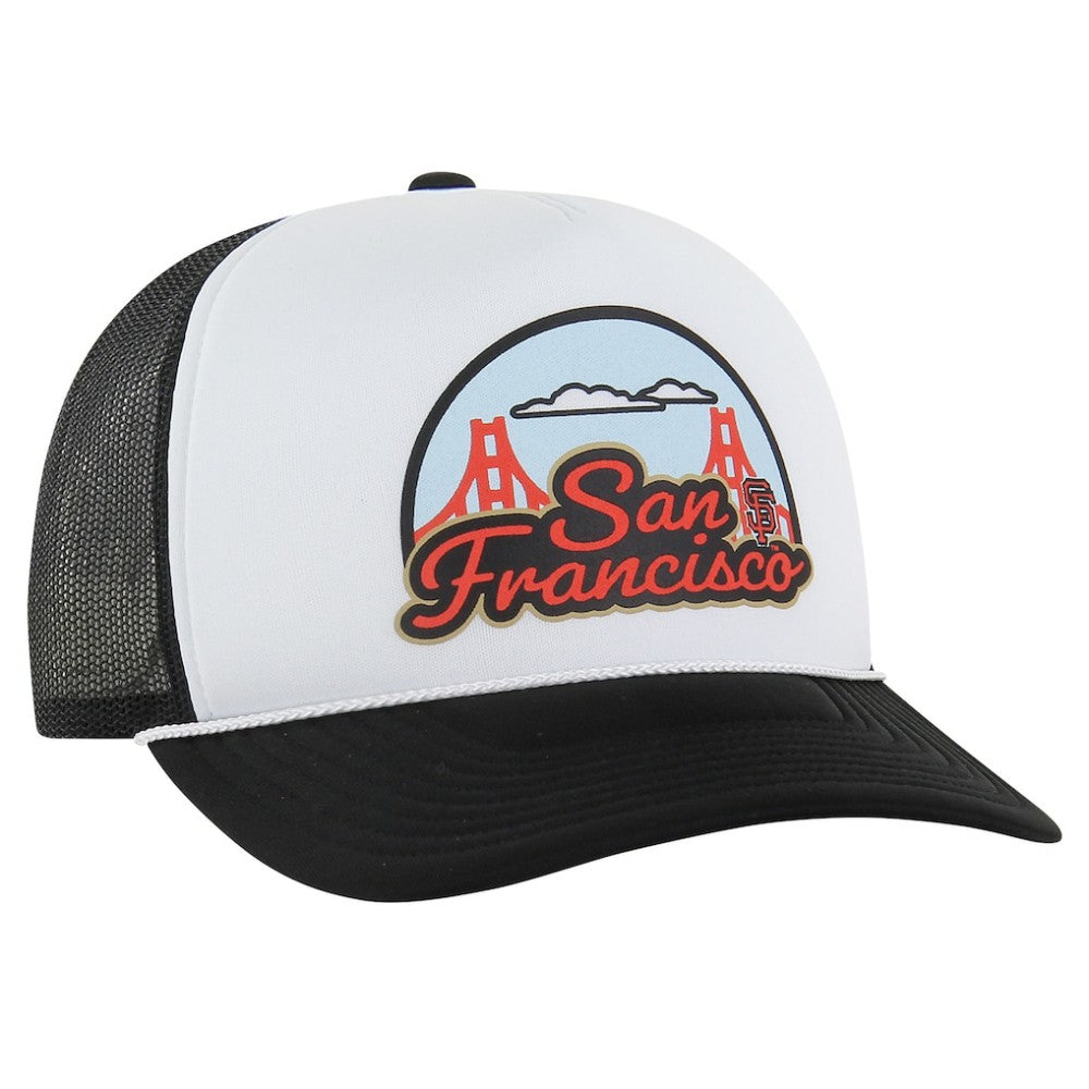 San Francisco Giants Retro Region Foam Trucker Adjustable Hat - Black | 47 brand
