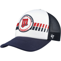 Minnesota Twins Cooperstown Collection Wax Pack Express Trucker Adjustable Hat - White/Navy | 47 brand