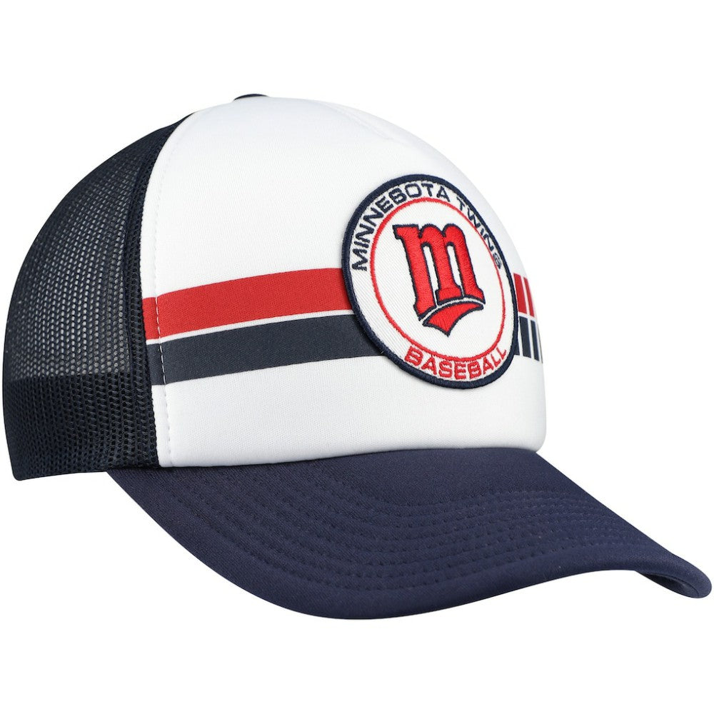 Minnesota Twins Cooperstown Collection Wax Pack Express Trucker Adjustable Hat - White/Navy | 47 brand