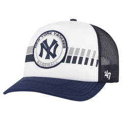 New York Yankees Cooperstown Collection Wax Pack Express Trucker Adjustable Hat - White/Navy | 47 brand