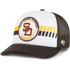 San Diego Padres Cooperstown Collection Wax Pack Express Trucker Adjustable Hat - White/Brown | 47 brand