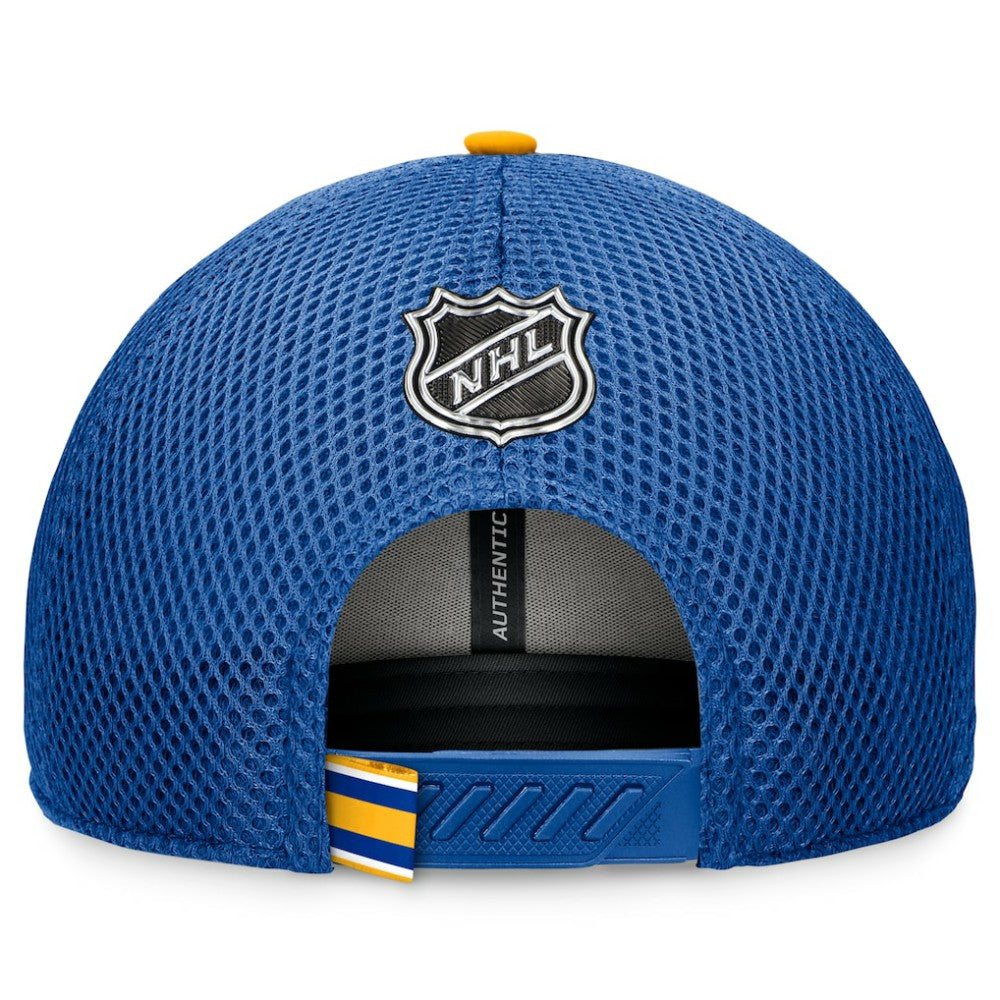 Buffalo Sabres Fanatics 2024 NHL Draft On Stage Trucker Adjustable Hat