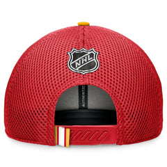 Calgary Flames Fanatics 2024 NHL Draft On Stage Trucker Adjustable Hat
