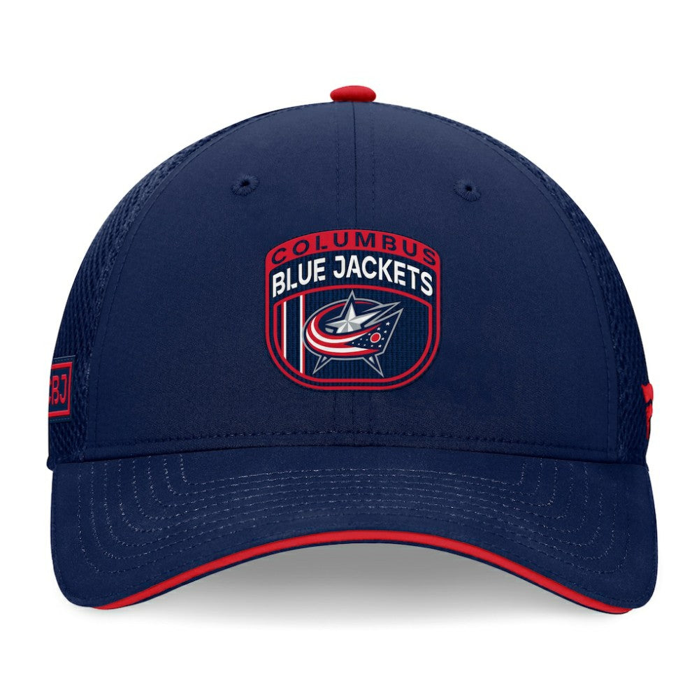 Columbus Blue Jackets Fanatics 2024 NHL Draft On Stage Trucker Adjustable Hat