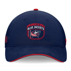 Columbus Blue Jackets Fanatics 2024 NHL Draft On Stage Trucker Adjustable Hat