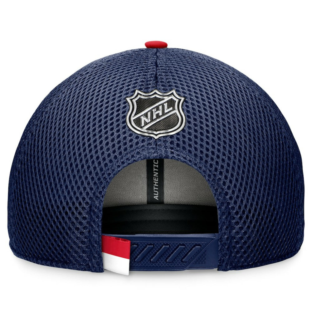 Columbus Blue Jackets Fanatics 2024 NHL Draft On Stage Trucker Adjustable Hat