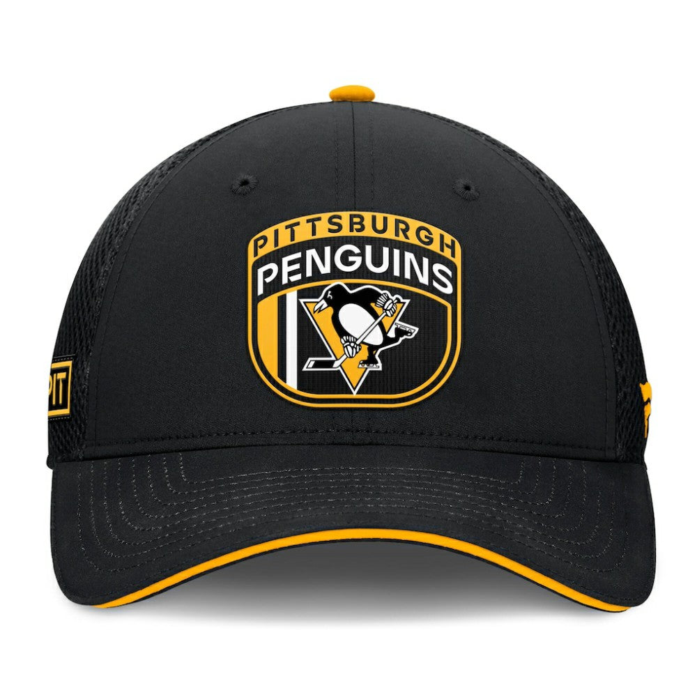 Pittsburgh Penguins Fanatics 2024 NHL Draft On Stage Trucker Adjustable Hat