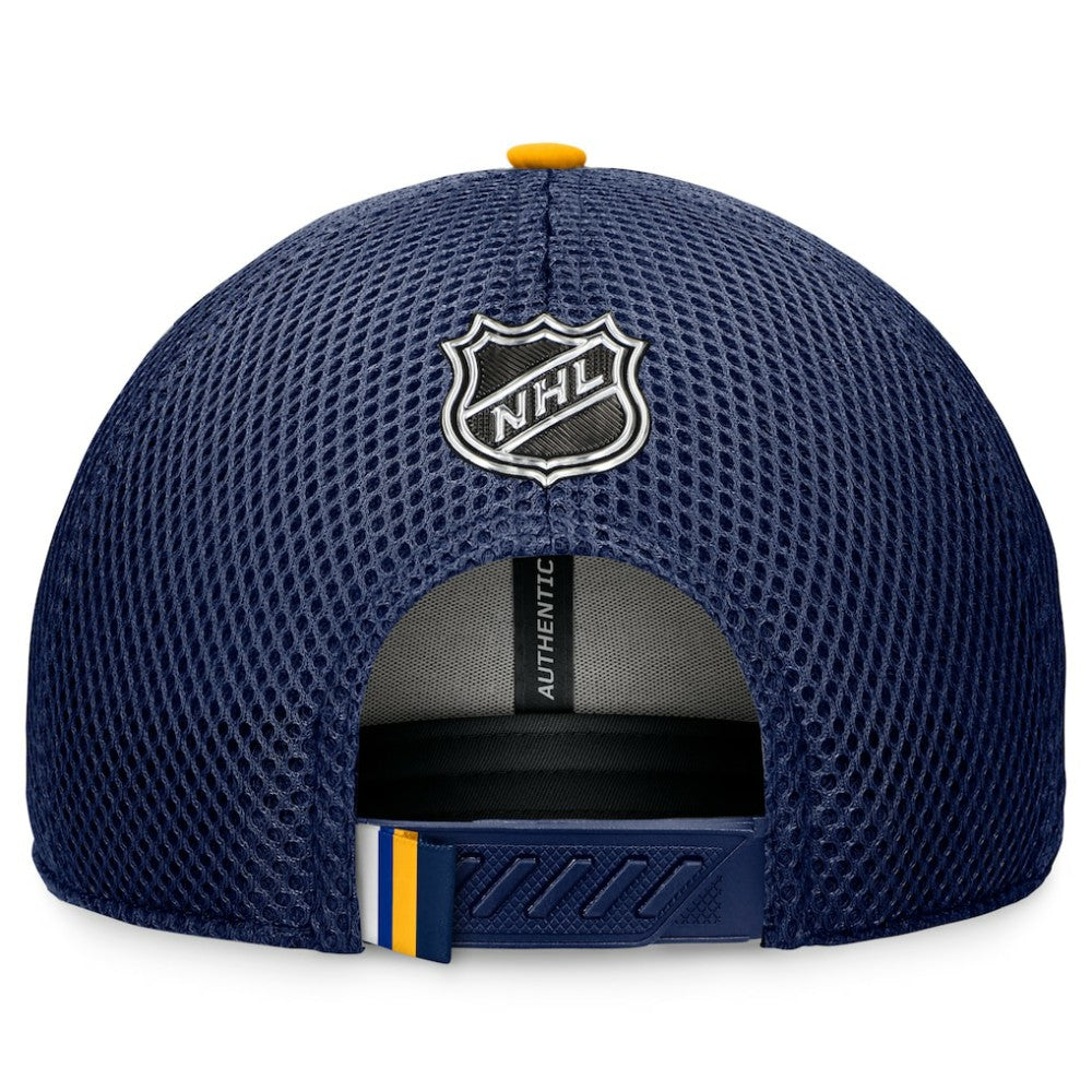 St. Louis Blues Fanatics 2024 NHL Draft On Stage Trucker Adjustable Hat