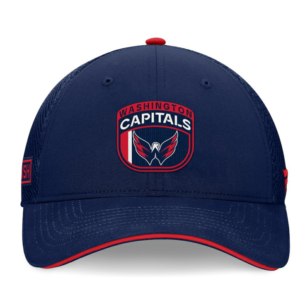 Washington Capitals Fanatics 2024 NHL Draft On Stage Trucker Adjustable Hat