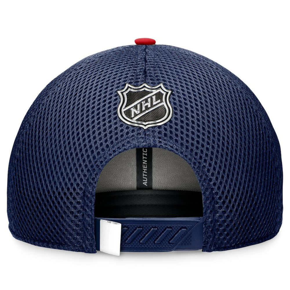 Washington Capitals Fanatics 2024 NHL Draft On Stage Trucker Adjustable Hat