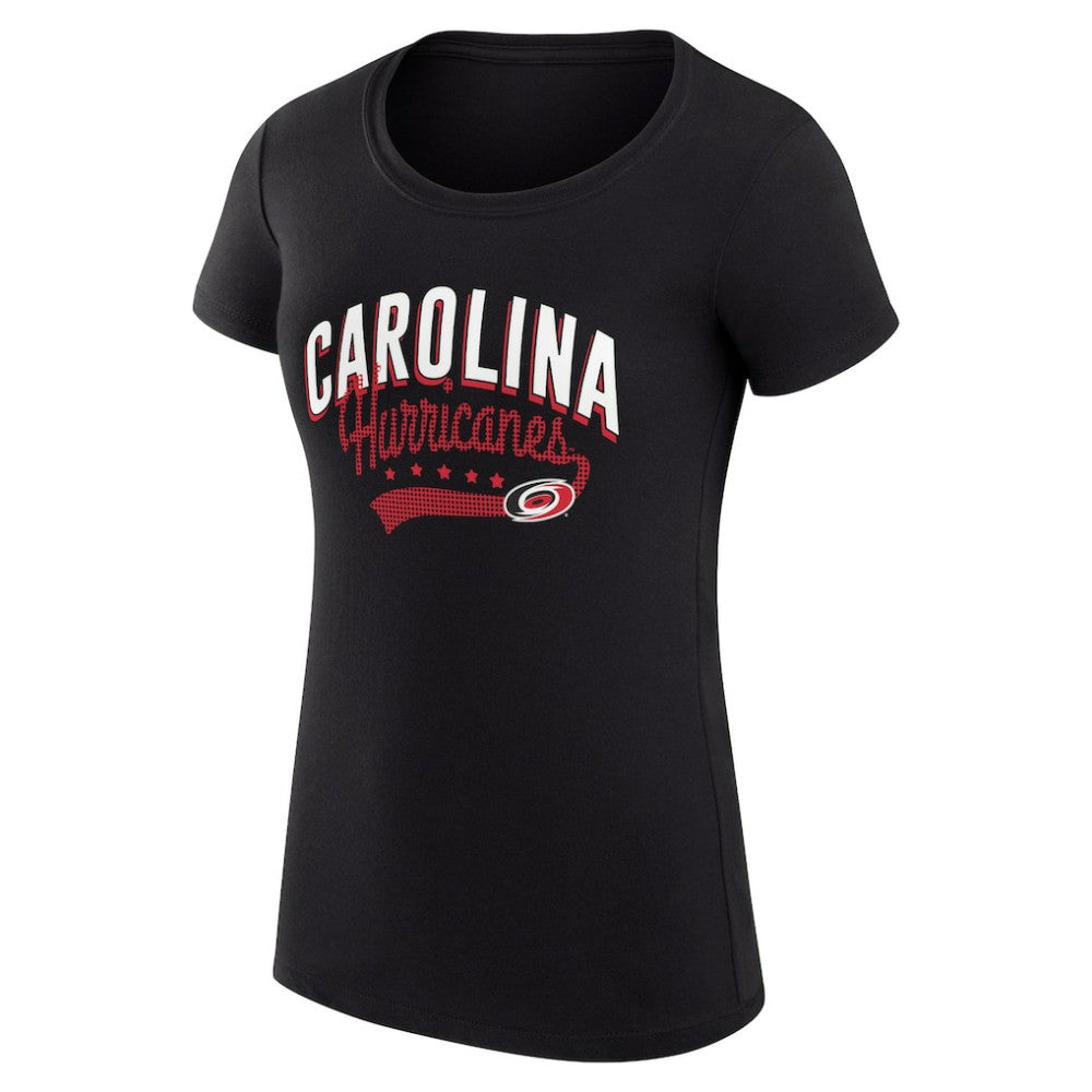Carolina Hurricanes G-III 4Her by Carl Banks Women's Super-Slim Fit Lightweight Filigree Logo T-Shirt – Black