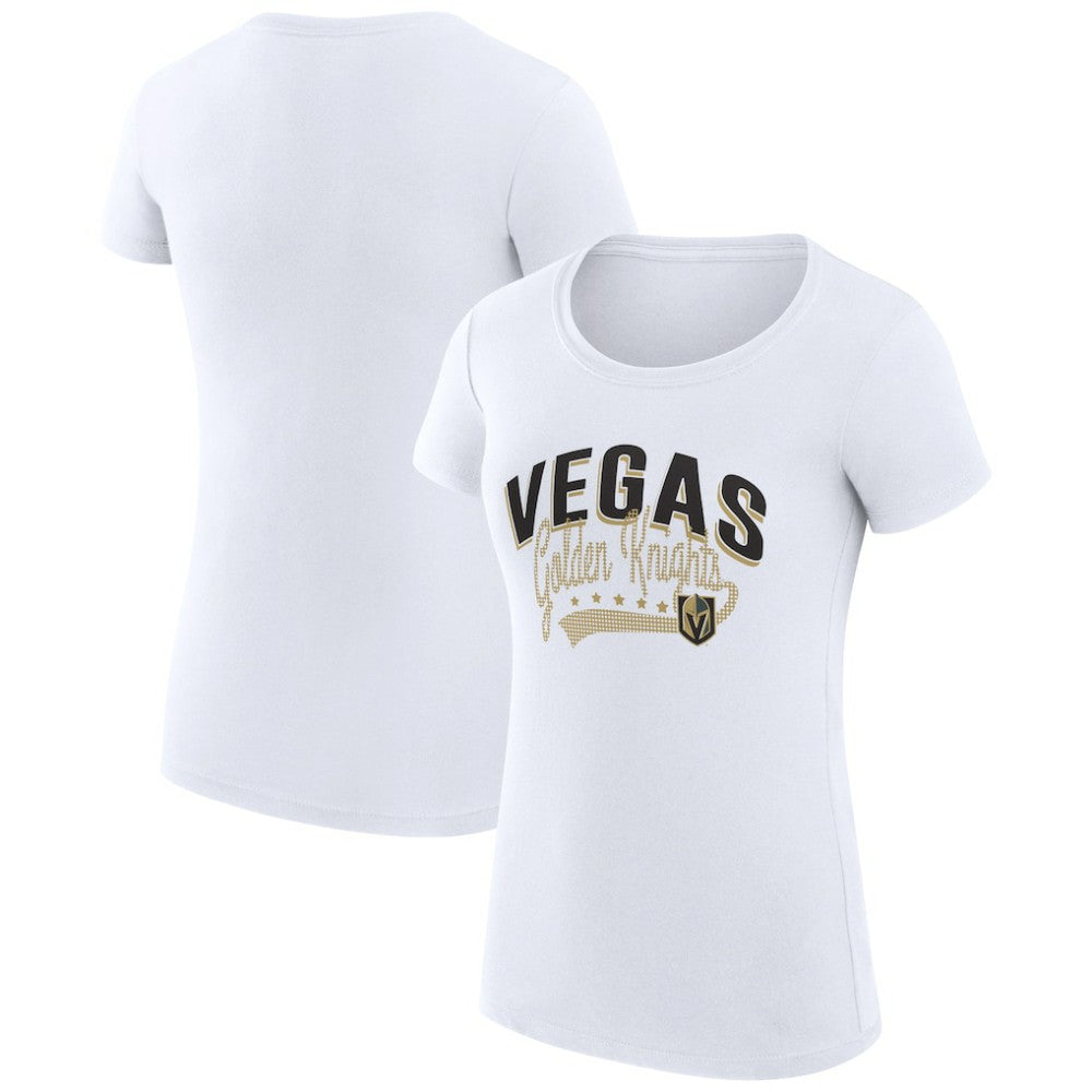 Vegas Golden Knights G-III 4Her by Carl Banks Women's Super-Slim Fit Lightweight Filigree Logo T-Shirt
