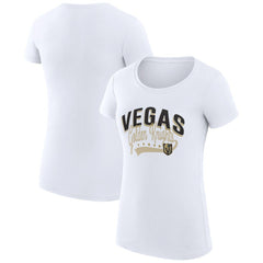 Vegas Golden Knights G-III 4Her by Carl Banks Women's Super-Slim Fit Lightweight Filigree Logo T-Shirt