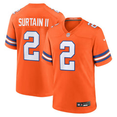 NFL Denver Broncos Patrick Surtain II  Mile High Collection 1977 Throwback Player Game Jersey