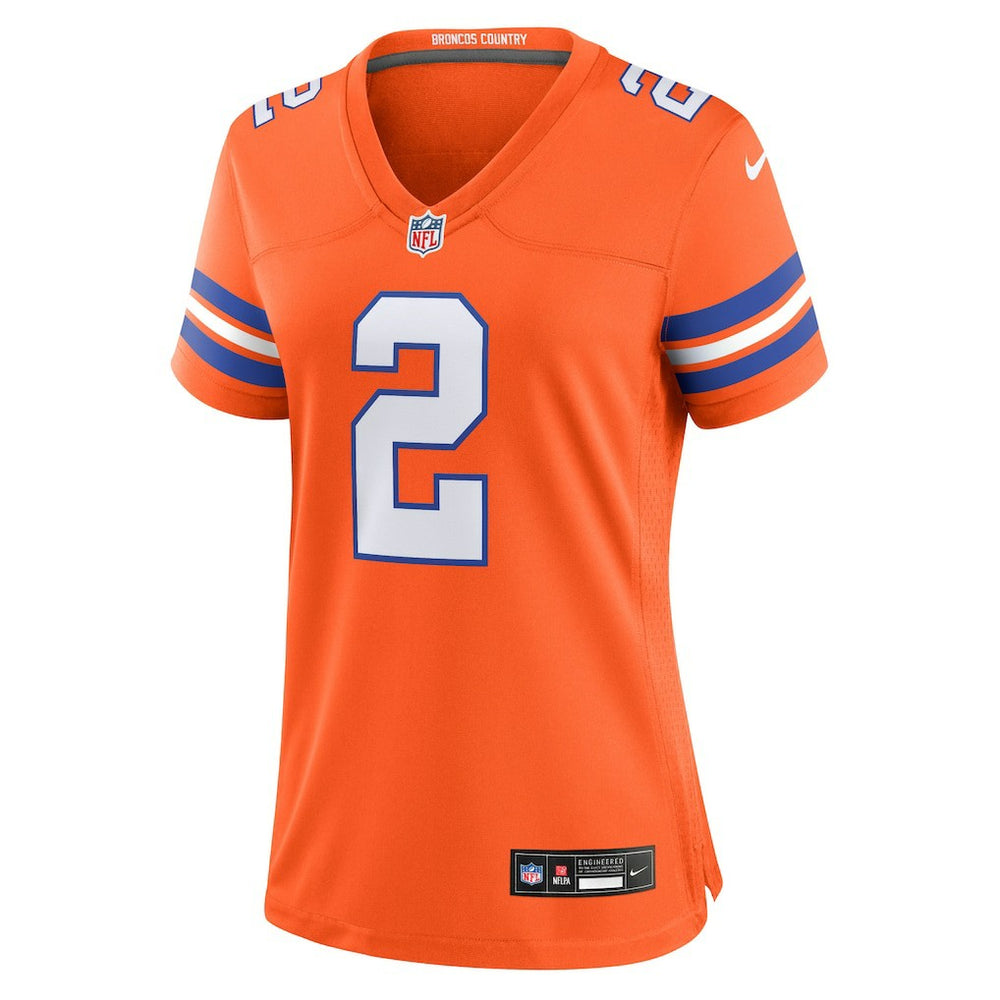 NFL Denver Broncos Patrick Surtain II  Women's Mile High Collection 1977 Throwback Player Game Jersey