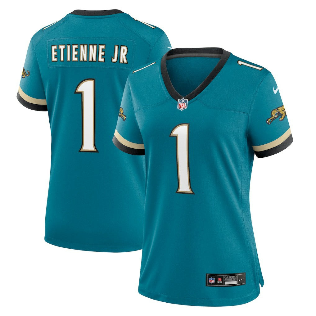 NFL Jacksonville Jaguars Travis Etienne Jr  Women's Prowler Throwback Game Jersey