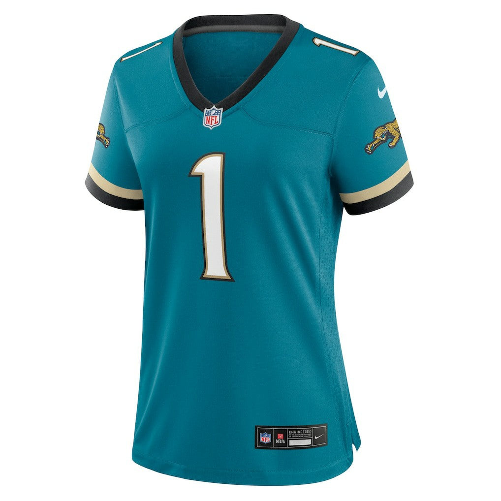 NFL Jacksonville Jaguars Travis Etienne Jr  Women's Prowler Throwback Game Jersey