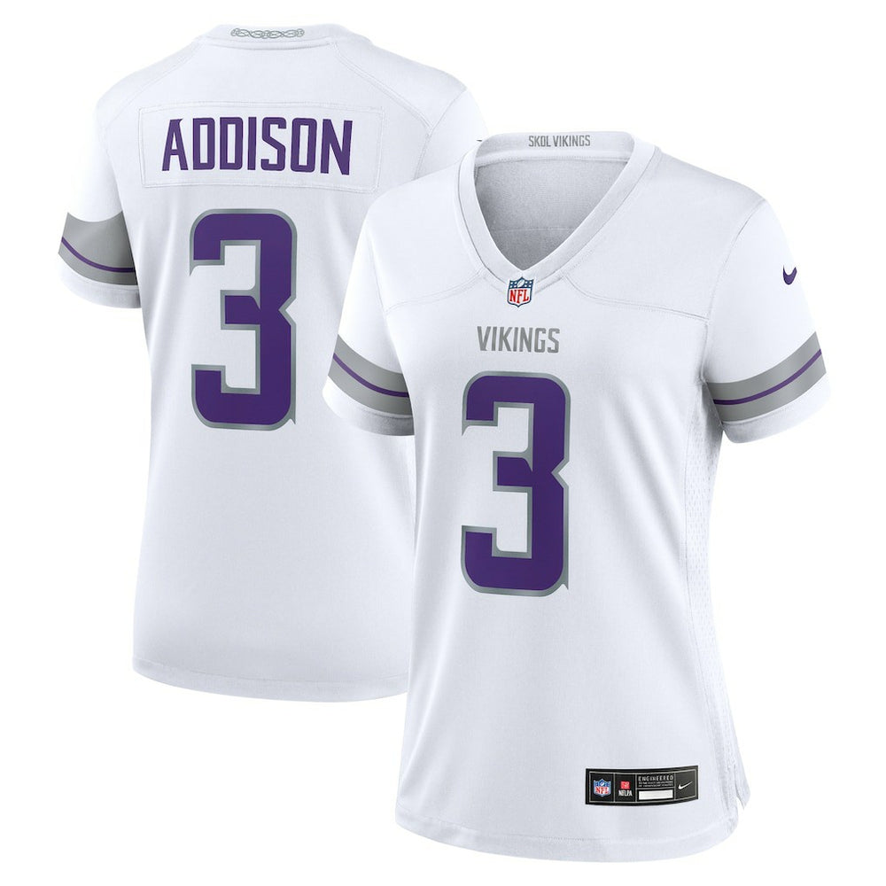 NFL Minnesota Vikings Jordan Addison  Women's Alternate Game Player Jersey