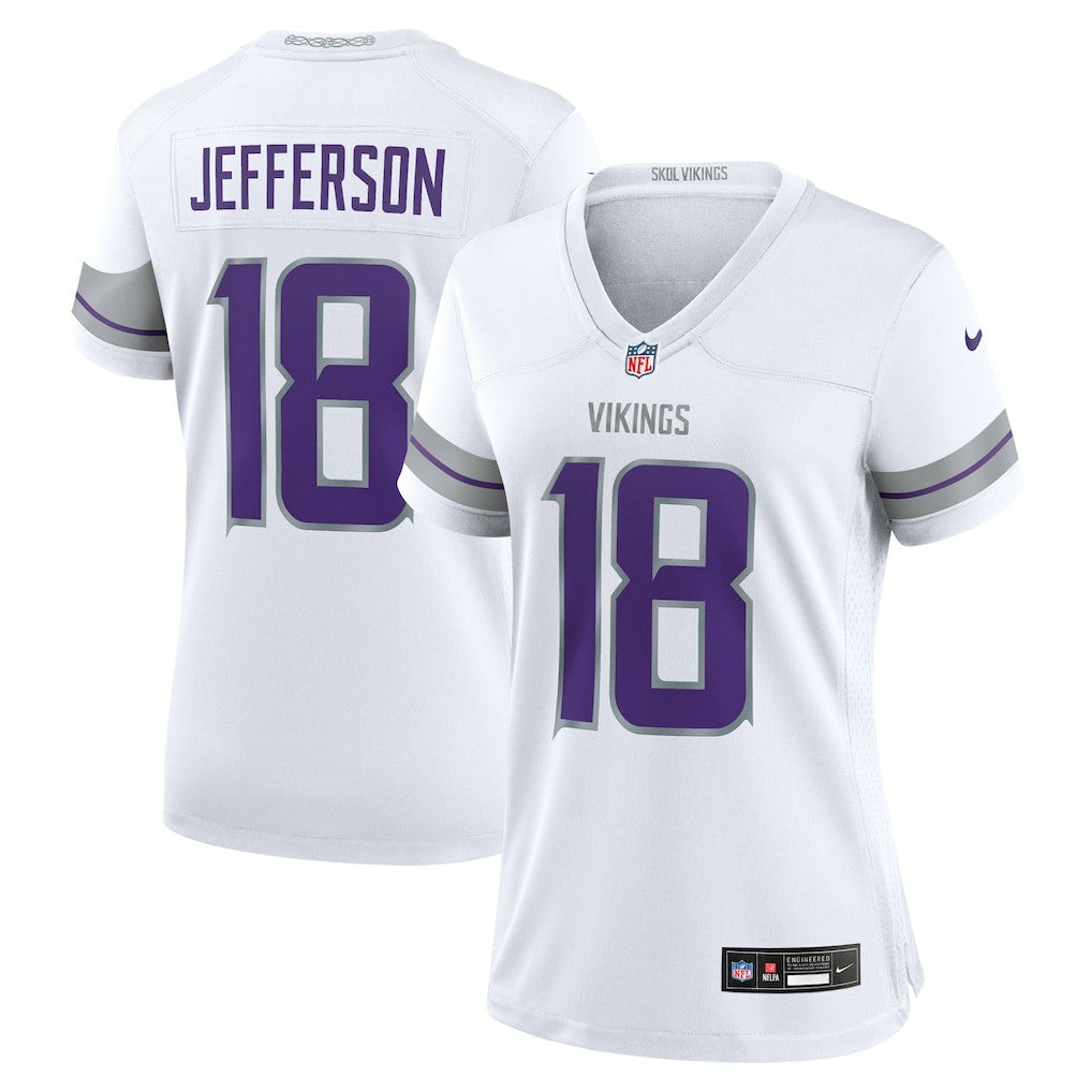 NFL Minnesota Vikings Justin Jefferson  Women's Alternate Game Player Jersey