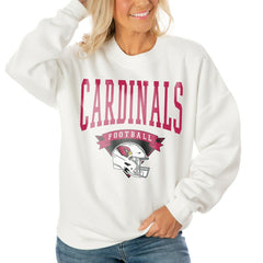 NFL Arizona Cardinals Gameday Couture Women's Oversized Yard Line Tri-Blend Pullover Sweatshirt