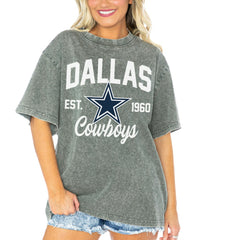 NFL Dallas Cowboys Gameday Couture Women's Tackle Titan Boyfriend Washed T-Shirt