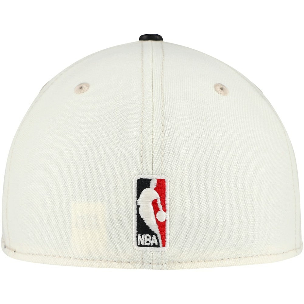 Chicago Cubs Game Night Leather Visor 59FIFTY Fitted Hat - Cream | New Era
