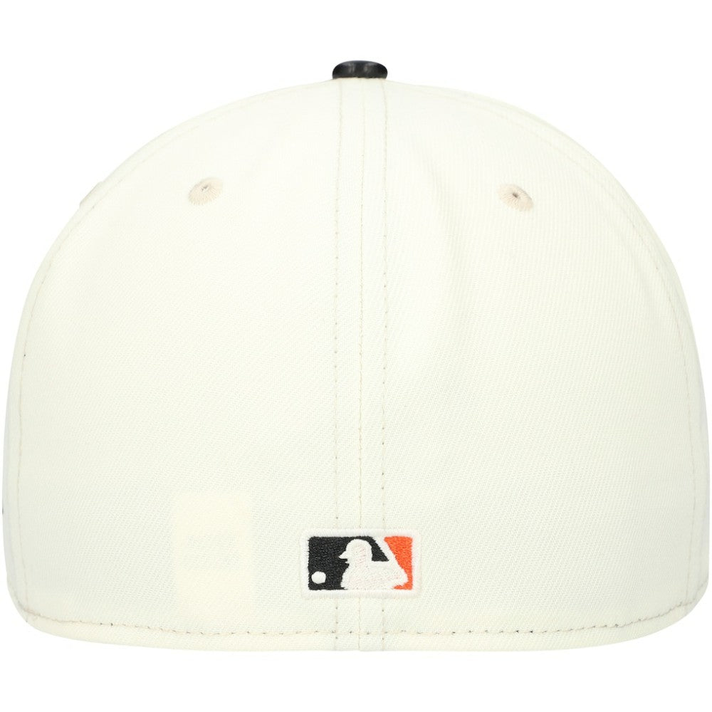 San Francisco Giants Game Night Leather Visor 59FIFTY Fitted Hat - Cream | New Era