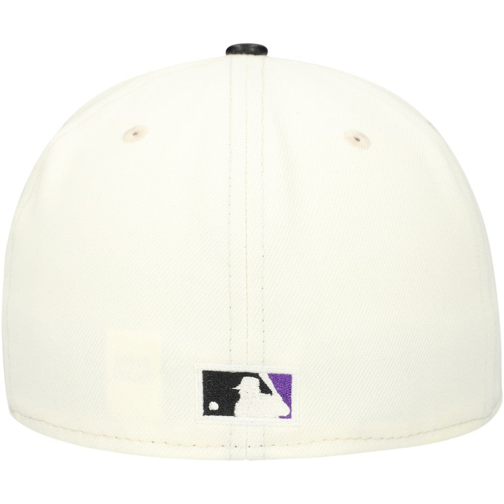 Tampa Bay Rays Game Night Leather Visor 59FIFTY Fitted Hat - Cream | New Era