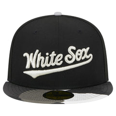 Chicago White Sox Metallic Camo 59FIFTY Fitted Hat - Black | New Era