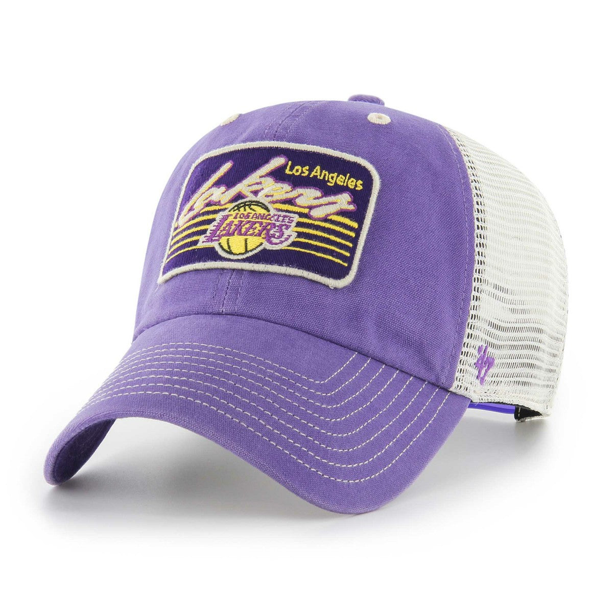 Los Angeles Lakers '47 Five Point Patch Clean Up Adjustable Hat - Purple | 47 brand discount