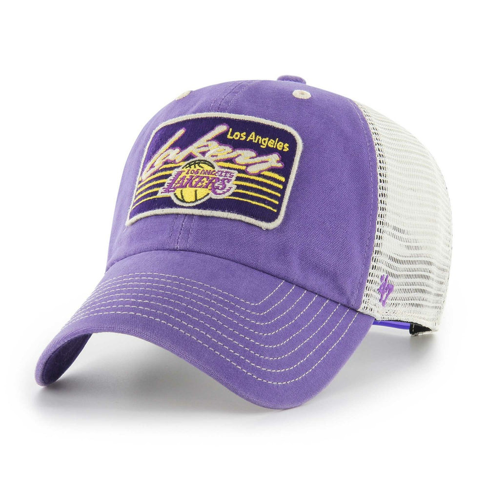 Los Angeles Lakers '47 Five Point Patch Clean Up Adjustable Hat - Purple | 47 brand discount