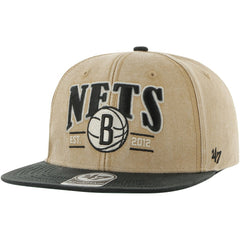 Brooklyn Nets '47 Chilmark Captain Snapback - Khaki/Black | 47 brand for sale