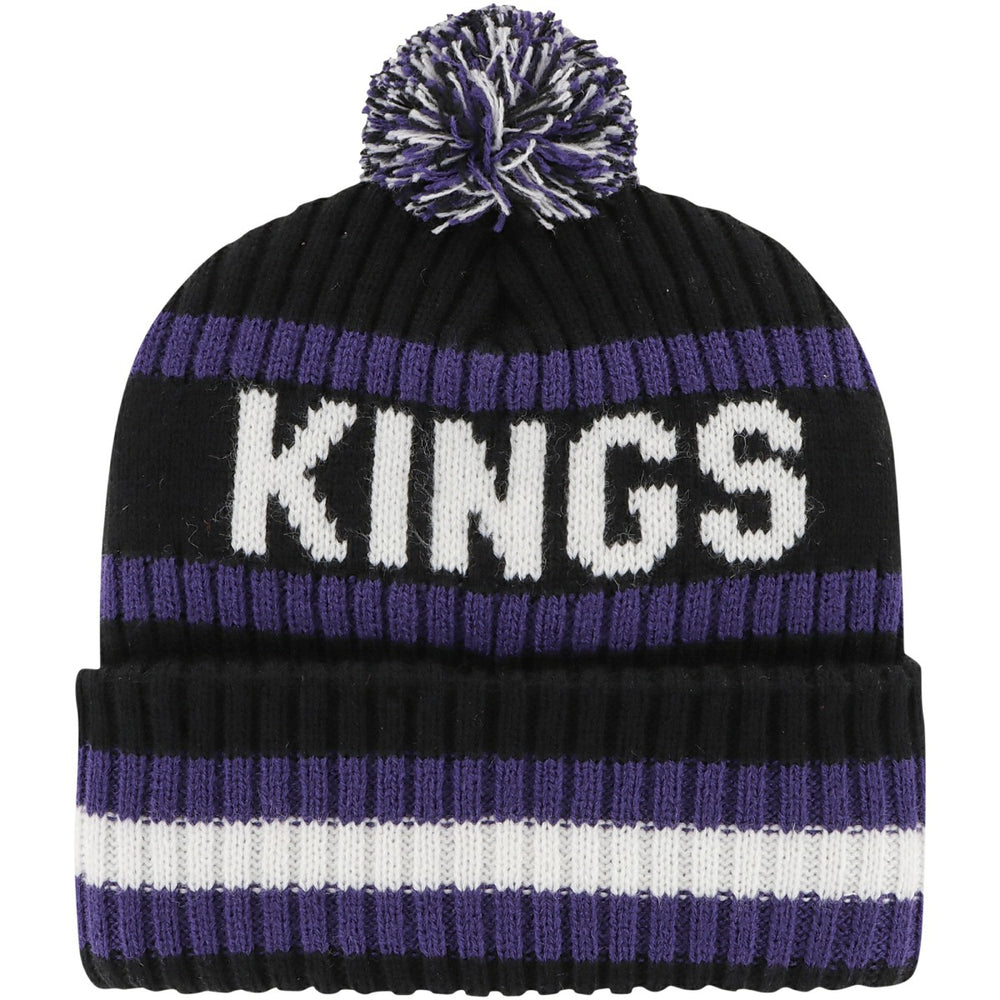 Sacramento Kings '47 Bering Cuffed Knit Hat with Pom - Black | 47 brand outlet