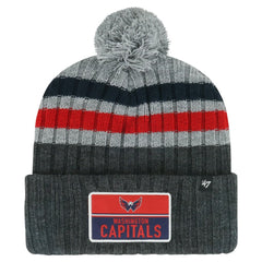 Washington Capitals '47 Stack Patch Cuffed Knit Hat with Pom