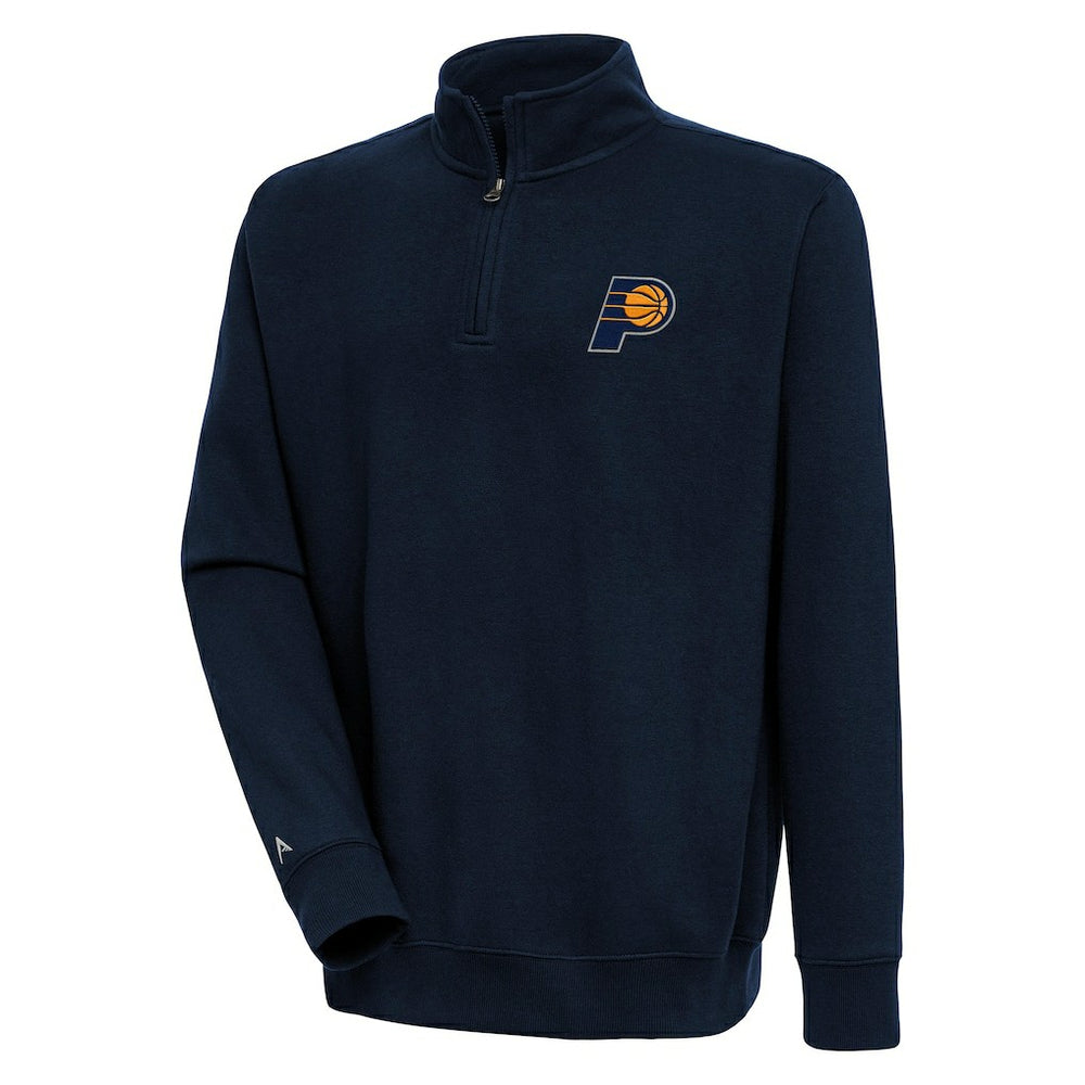 Indiana Pacers Antigua Victory Quarter-Zip Pullover Top - Navy sale