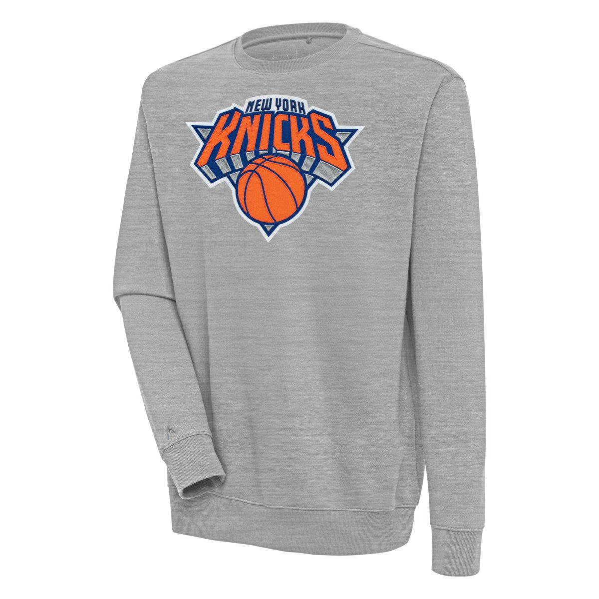 New York Knicks Antigua Victory Pullover Sweatshirt - Heather Gray discount