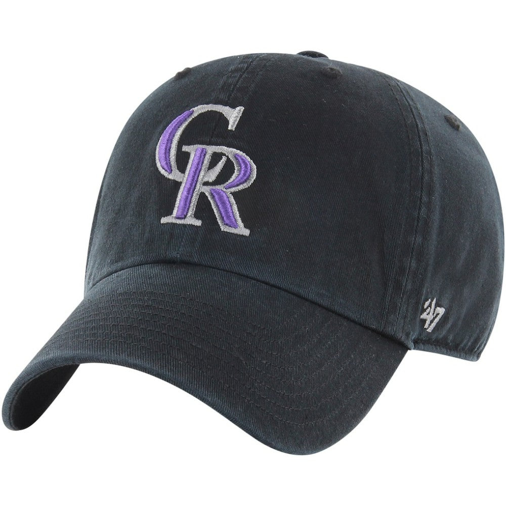 Colorado Rockies Youth Clean Up Adjustable Hat - Black | 47 brand