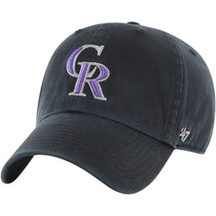 Colorado Rockies Youth Clean Up Adjustable Hat - Black | 47 brand