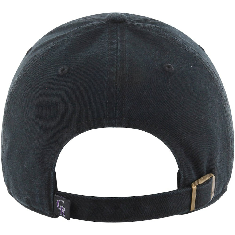 Colorado Rockies Youth Clean Up Adjustable Hat - Black | 47 brand