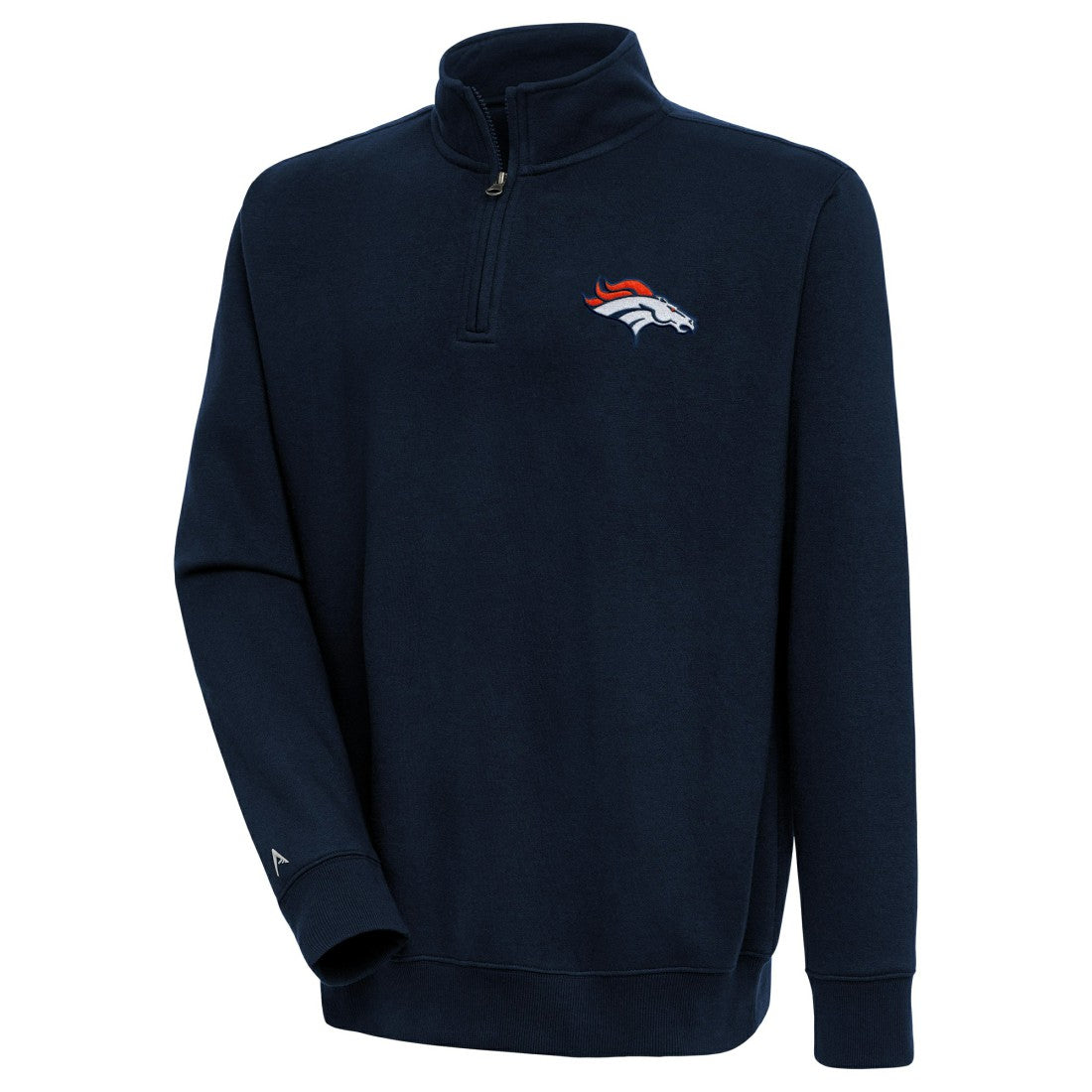 NFL Denver Broncos Antigua Victory Quarter-Zip Pullover Top