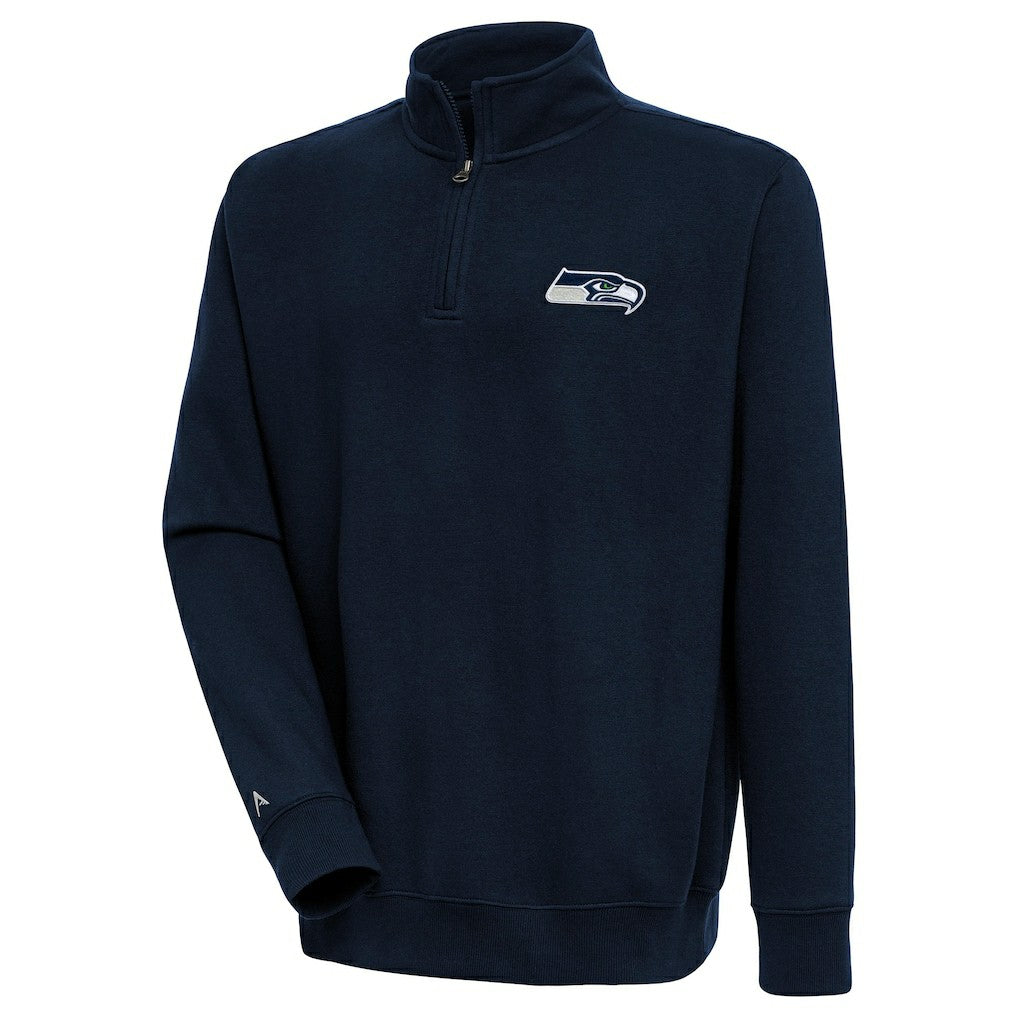 NFL Seattle Seahawks Antigua Victory Quarter-Zip Pullover Top