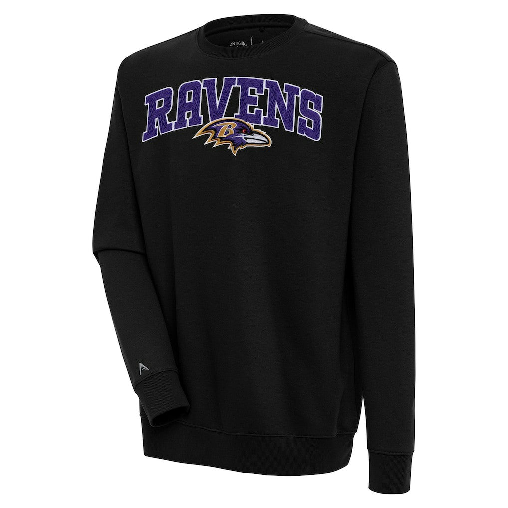 NFL Baltimore Ravens Antigua Victory Chenille Pullover Sweatshirt