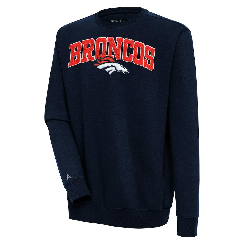 NFL Denver Broncos Antigua Victory Chenille Pullover Sweatshirt