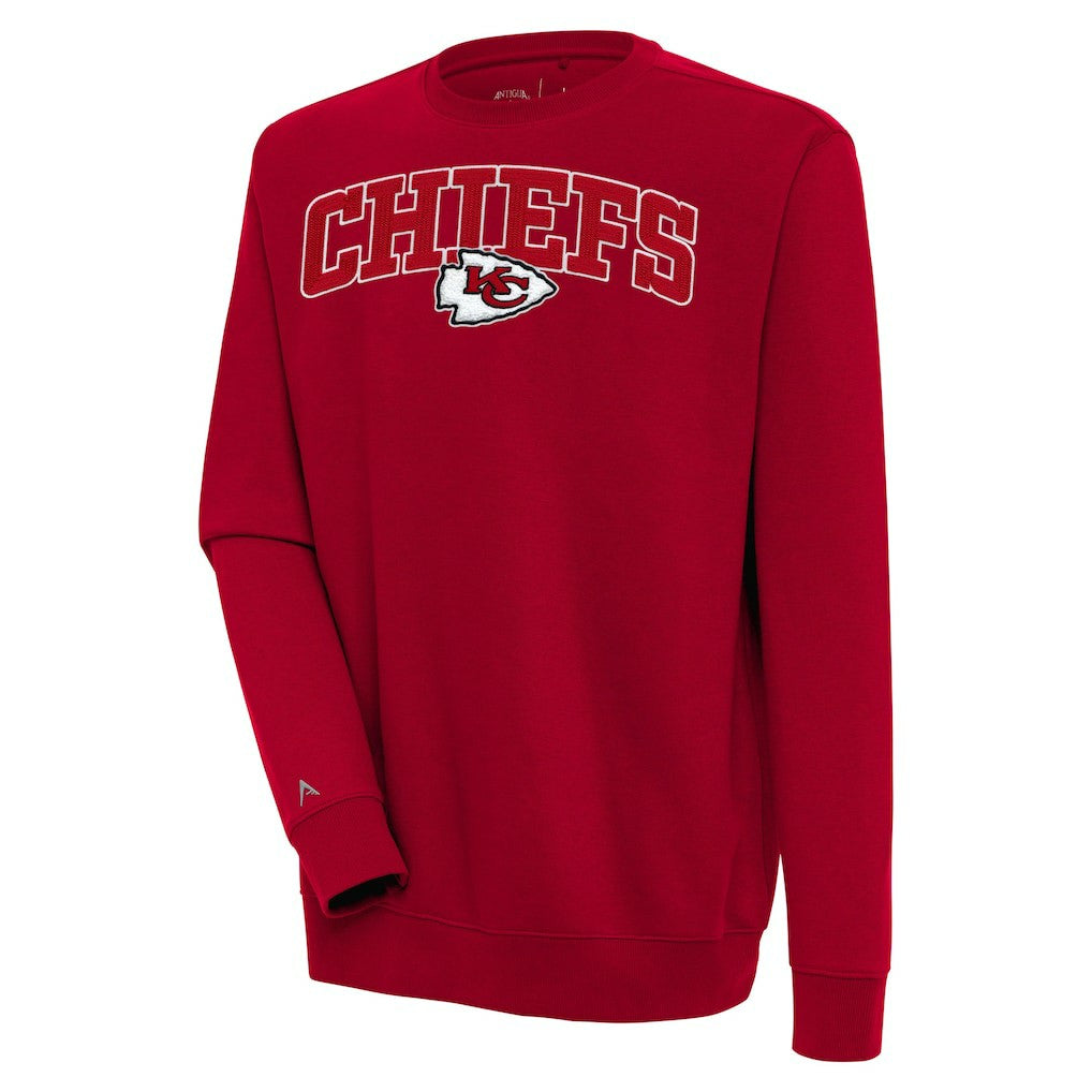 NFL Kansas City Chiefs Antigua Victory Chenille Pullover Sweatshirt