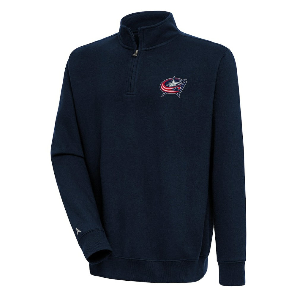 Columbus Blue Jackets Antigua Victory Quarter-Zip Pullover Top
