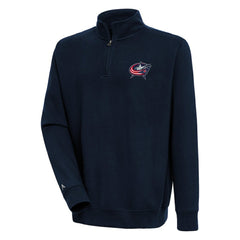 Columbus Blue Jackets Antigua Victory Quarter-Zip Pullover Top